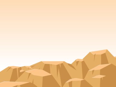 Kayalık bir düzlüğün vektör illüstrasyonu