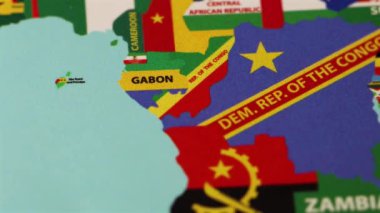 Demokratik Kongo Cumhuriyeti dünya haritasında bayrak çizgisi. Yüksek kalite 4k görüntü