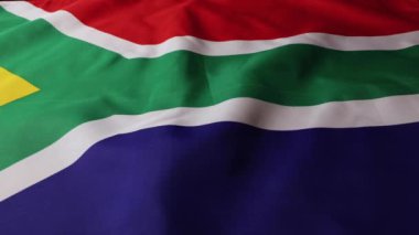 Güney Afrika ulusal bayrağının sürgülü görüntüsü. Yüksek kalite 4k görüntü