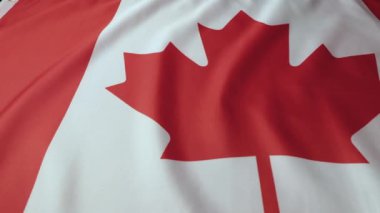 Kanada ulusal bayrağının sürgülü görüntüsü. Yüksek kalite 4k görüntü