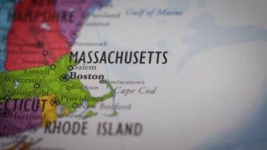 ABD eyaleti harita rengi Massachusetts MA 1. Yüksek kalite 4k görüntü