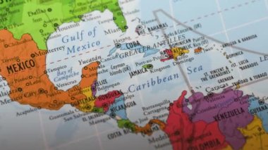 Meksika, dünya haritası 1 'in renginde. Yüksek kalite 4k görüntü