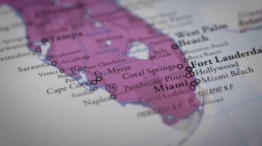ABD eyaleti harita rengi Florida FL 1. Yüksek kalite 4k görüntü