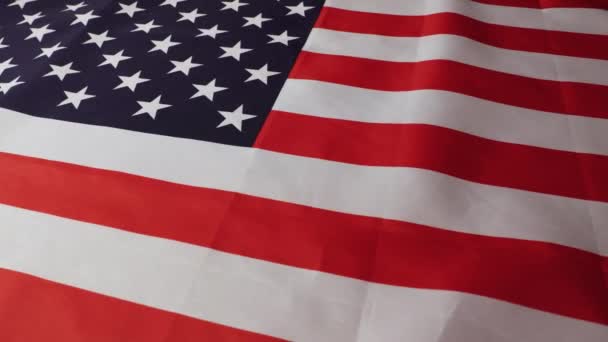 Εντοπισμός Slider Shot Της Αμερικανικής Εθνικής Σημαίας Χώρας Υψηλής Ποιότητας — Αρχείο Βίντεο