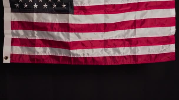 Bandeira Nacional Dos Estados Unidos Eua Fundo Escuro Imagens Alta — Vídeo de Stock