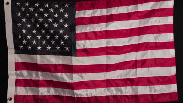 Bandera Nacional Estados Unidos Sobre Fondo Oscuro Imágenes Alta Calidad — Vídeo de stock
