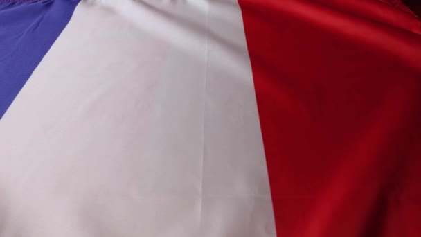 Tracking Slider Shot Della Bandiera Nazionale Francese Filmati Alta Qualità — Video Stock