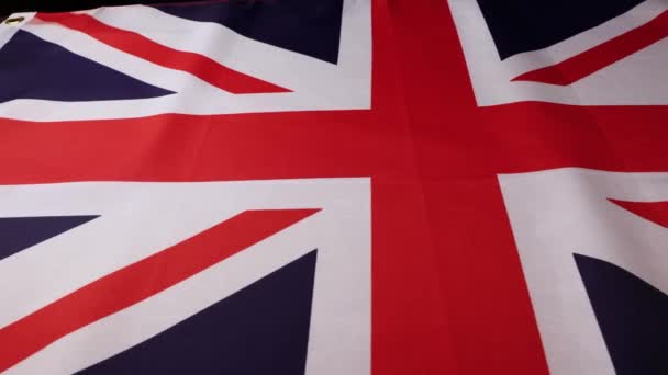 Sledování Snímku Britské Vlajky Vysoce Kvalitní Záběry — Stock video