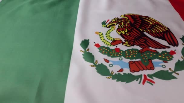 Spårar Reglaget Skott Mexikanska Nationella Flaggan Högkvalitativ Film — Stockvideo