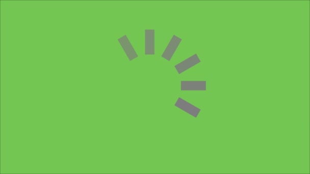 Gray Obciążenia Wzór Koła Czeka Animacji Zielonym Ekranie Wysokiej Jakości — Wideo stockowe
