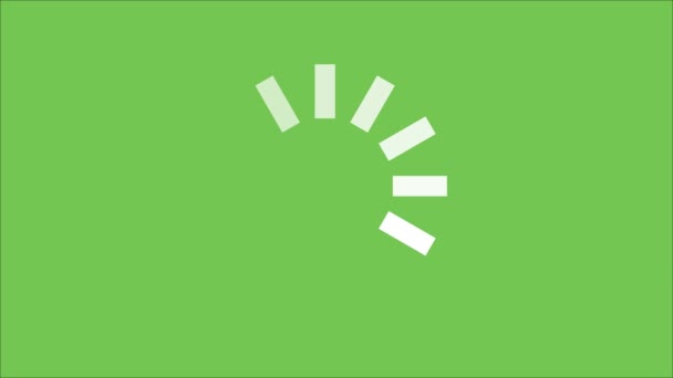 Bílý Kruh Načítání Čeká Animaci Zelené Obrazovce1 Vysoce Kvalitní Záběry — Stock video
