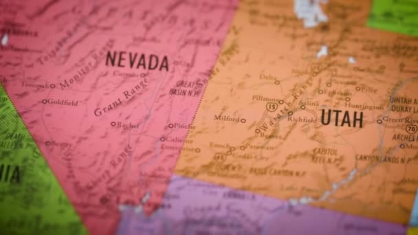 États Unis État Carte Couleur Contour Utah Images Haute Qualité — Video