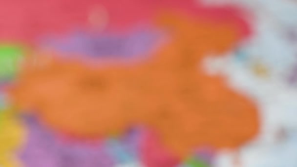 Китай Цветной Карте Мира Высококачественные Кадры — стоковое видео