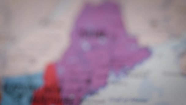 Warna Peta Usa Kontur Maine Rekaman Berkualitas Tinggi — Stok Video