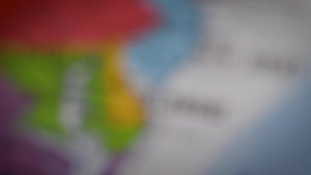 Usa State Map Color Contour Delaware Imagens Alta Qualidade — Vídeo de Stock