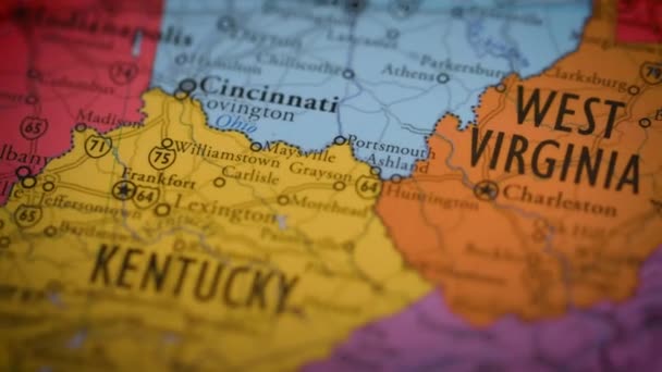 Usa Stato Mappa Colore Contorno West Virginia Filmati Alta Qualità — Video Stock