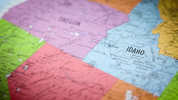 アメリカ合衆国の州の地図カラー輪郭アイダホ 高品質の4K映像 — ストック動画