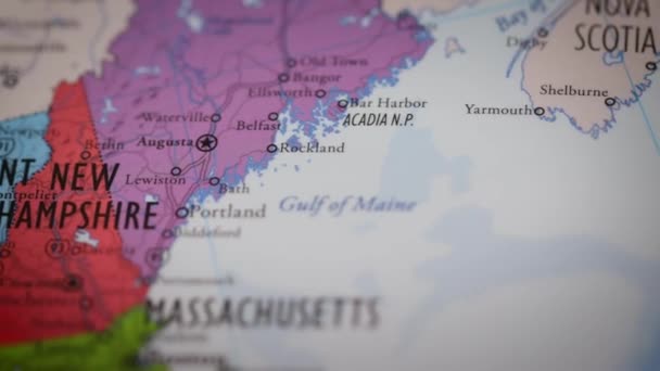 美国州地图颜色轮廓新罕布什尔州Nh 高质量的4K镜头 — 图库视频影像