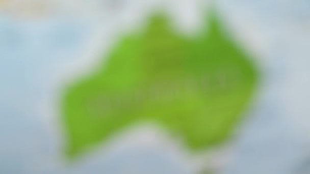 Avustralya Renkli Dünya Haritası Yüksek Kalite Görüntü — Stok video