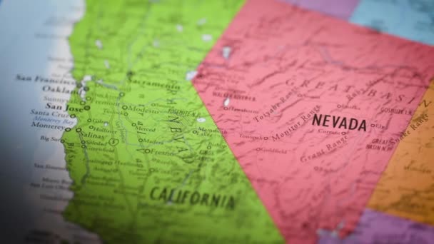 Usa State Map Color Contour Nevada Imágenes Alta Calidad — Vídeos de Stock