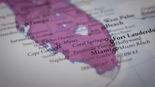 Eua Estado Mapa Cor Contorno Florida Imagens Alta Qualidade — Vídeo de Stock