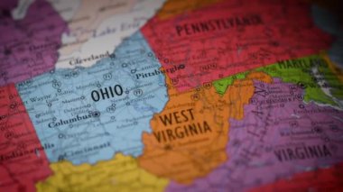 ABD eyaleti harita rengi Ohio OH 1. Yüksek kalite 4k görüntü