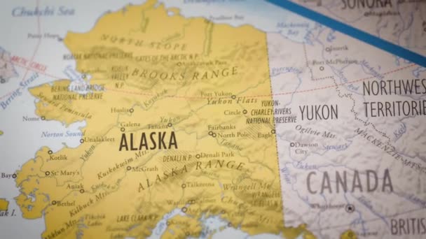 Abd Eyalet Haritası Rengi Alaska Yüksek Kalite Görüntü — Stok video