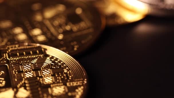 Bitcoinler Shiba Inu Biten Masa Bloklama Zincirindeki Şifreli Paralar Yüksek — Stok video