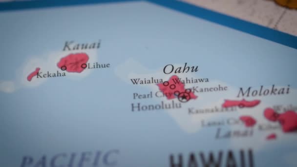 Eua Estado Mapa Cor Contorno Havaí Imagens Alta Qualidade — Vídeo de Stock