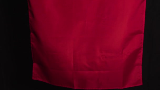 Китайский Национальный Флаг Темном Фоне Высококачественные Кадры — стоковое видео