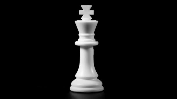Šachových Figurek Bílého Krále Točnici Vysoce Kvalitní Záběry — Stock video