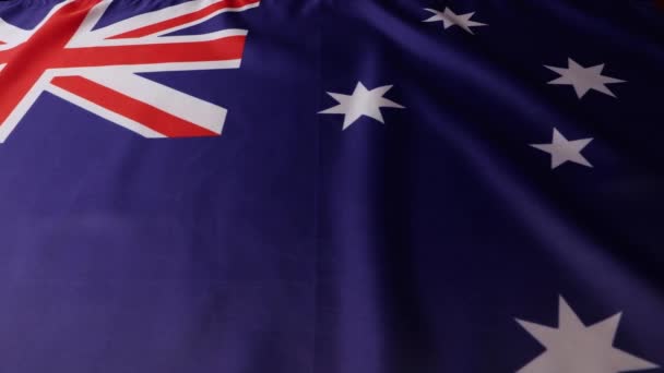 Tracking Slider Shot Australia National Country Flag Imágenes Alta Calidad — Vídeo de stock