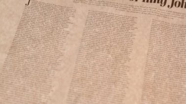 Kral John tarihi belge 12153 'ten Magna carta. Yüksek kalite 4k görüntü