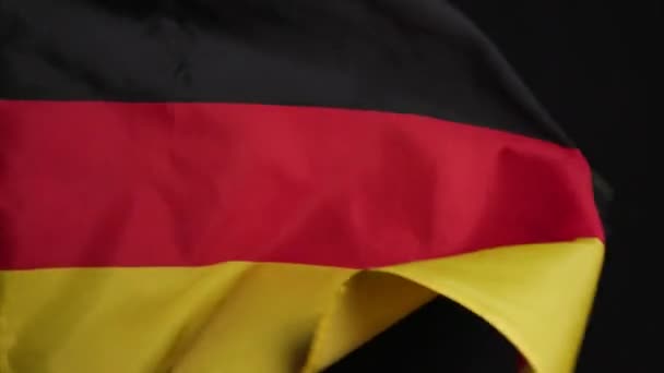 Tyskland Nationell Flagga Mörk Bakgrund Högkvalitativ Film — Stockvideo