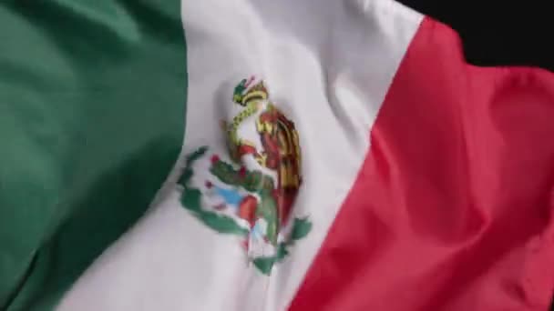 Koyu Arkaplan Üzerinde Meksika Mex Ulusal Bayrağı Yüksek Kalite Görüntü — Stok video