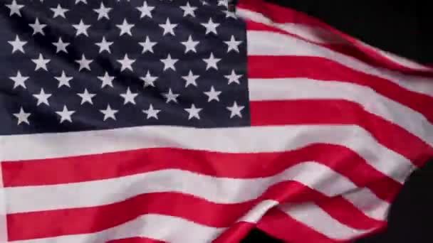 Bandera Nacional Estados Unidos Sobre Fondo Oscuro Imágenes Alta Calidad — Vídeo de stock
