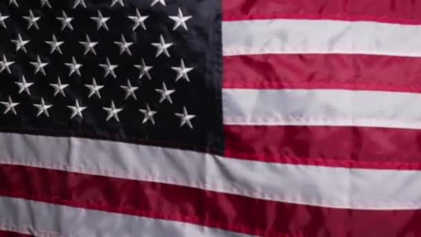 Usa Nationella Flagga Mörk Bakgrund Högkvalitativ Film — Stockvideo