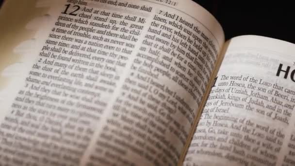 Bibbia Vecchio Testamento Libro Osea Titolo Filmati Alta Qualità — Video Stock