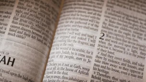 Judul Alkitab Perjanjian Lama Mikha Rekaman Berkualitas Tinggi — Stok Video