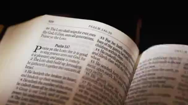 Biblia Los Proverbios Del Antiguo Testamento Página Título Vez Imágenes — Vídeo de stock