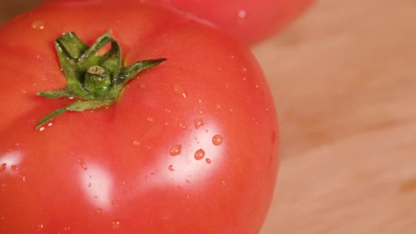 Zbliżenie Pomidorów Stoliku Wysokiej Jakości Materiał Filmik Stockowy