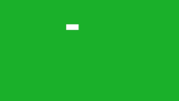 緑色のスクリーンの白い正方形のアニメーション 高品質の4K映像 — ストック動画