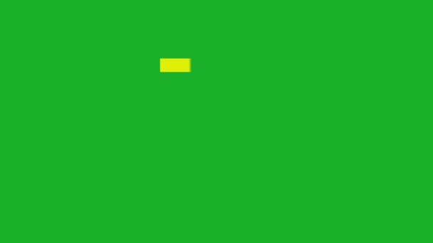 Gele Vierkante Animatie Groen Scherm Hoge Kwaliteit Beeldmateriaal — Stockvideo