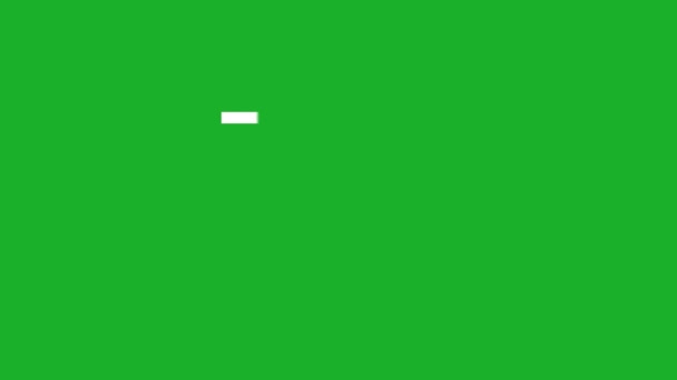 緑のスクリーンの背景に白い長方形のアニメーション 高品質の4K映像 — ストック動画