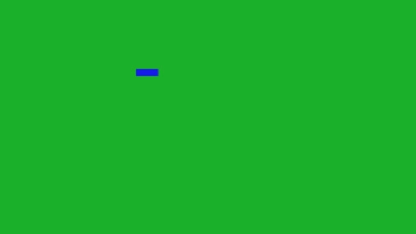 緑色のスクリーンの背景に青い長方形アニメーション 高品質の4K映像 — ストック動画