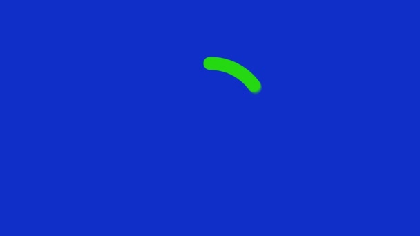 蓝色屏幕上的绿色圆圈 高质量的4K镜头 — 图库视频影像