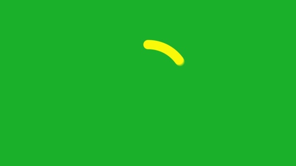 绿色屏幕上的黄色圆圈 高质量的4K镜头 — 图库视频影像