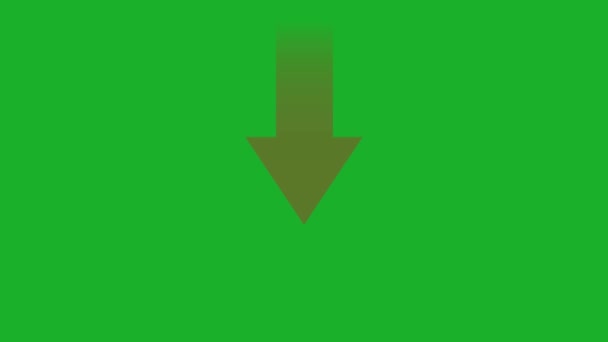 绿色屏幕动画上的红色向下箭头 高质量的4K镜头 — 图库视频影像