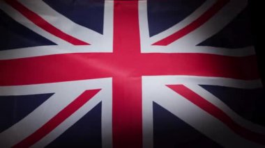 Büyük Britanya bayrağı dalgalanır ve dalgalanır. Yüksek kalite 4k görüntü