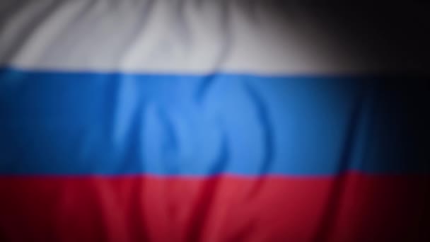 Rack Ostrość Rosyjskiej Flagi Kraju Winietą Wysokiej Jakości Materiał — Wideo stockowe